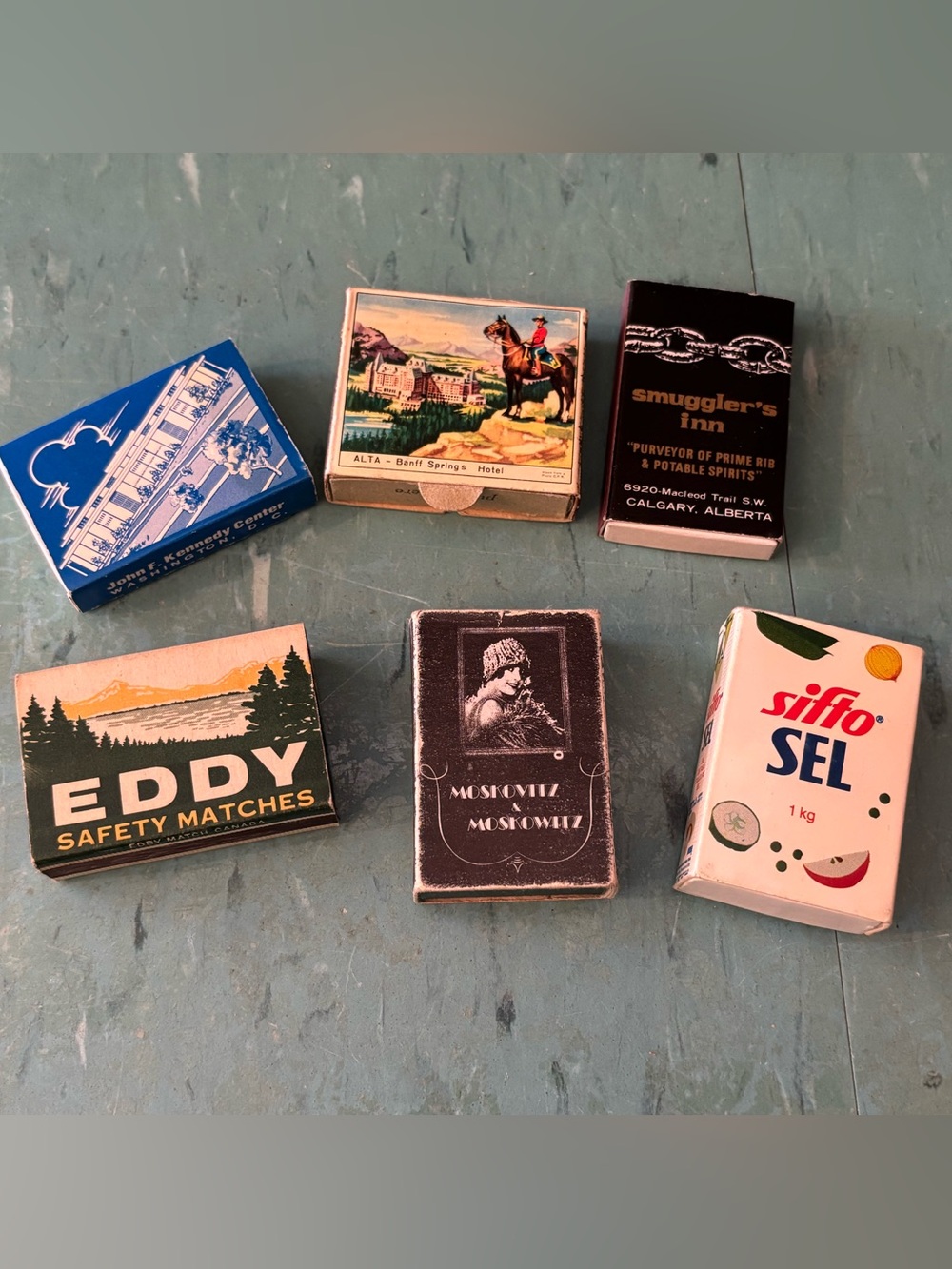 6 vintage match boxes collectible matches rcmp eddy sifto
